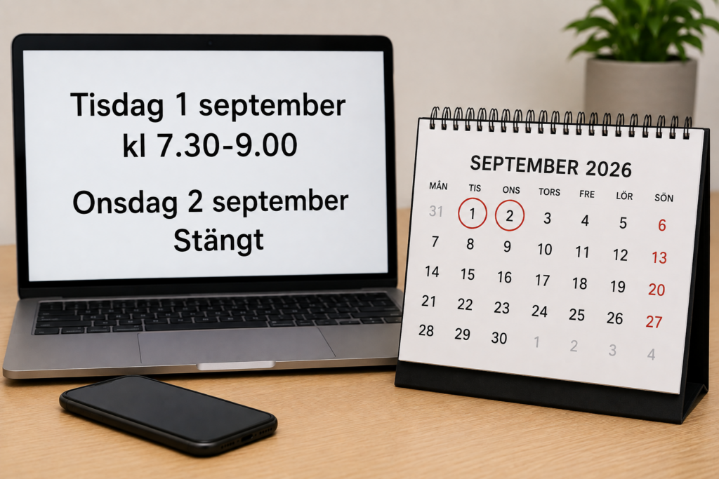 Ordermottagningen är stängd